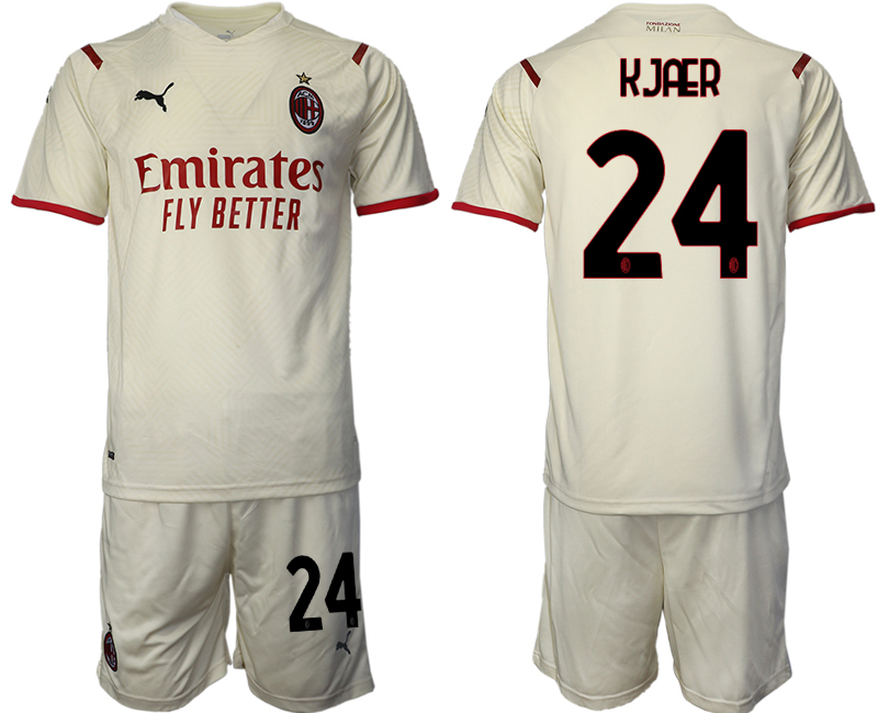 Men 2021-2022 Club AC Milan away cream #24 Soccer Jersey